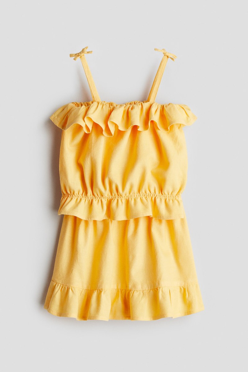 H&M Sunshine linen-blend set in Yellow